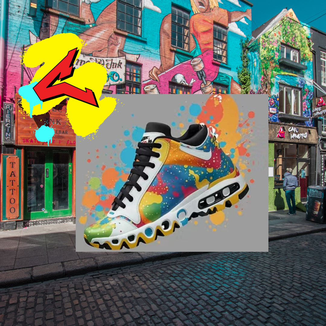 Custom mixed color sneaker shirt