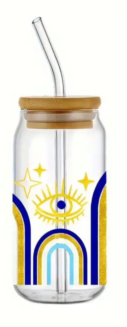 Good vibe custom glass Libby cup