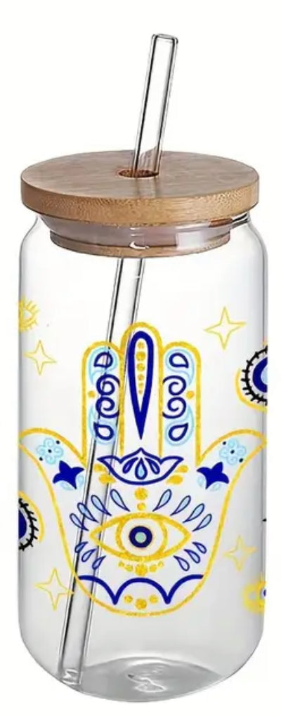 Good vibe custom glass Libby cup