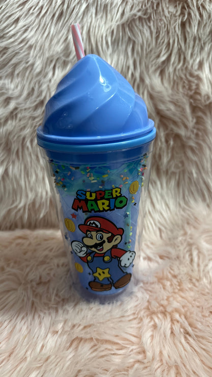 Video Game Character 16 Oz Custom Blue Ice cream cone Tumbler