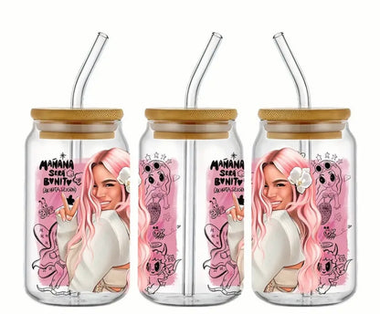 Singer Customized 16 Oz Glass Cup