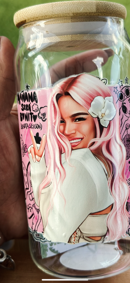 Singer Customized 16 Oz Glass Cup