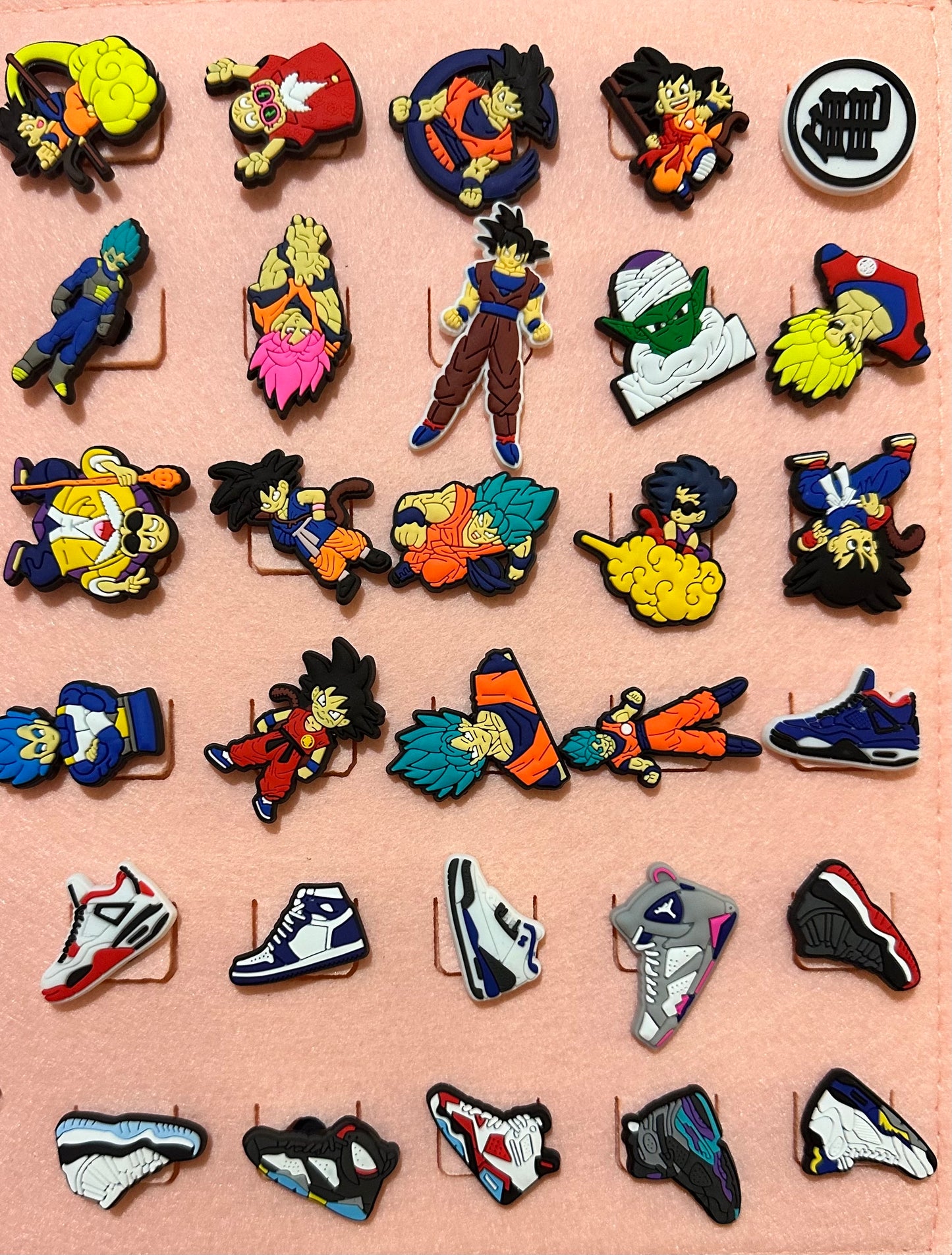 Assorted Anime and Sneakers Shoe Charms