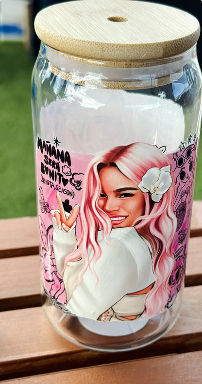 Singer Customized 16 Oz Glass Cup
