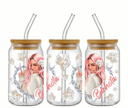 Singer Customized 16 Oz Glass Cup