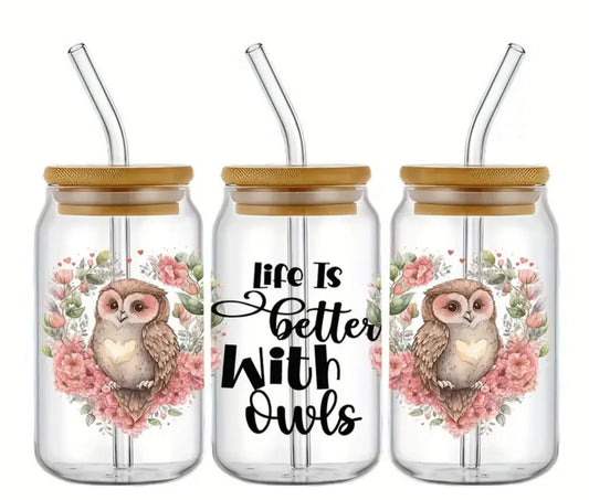 Custom Libby Cup Life is better with Owls