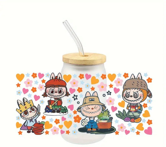 16 Oz Character Glass Cup