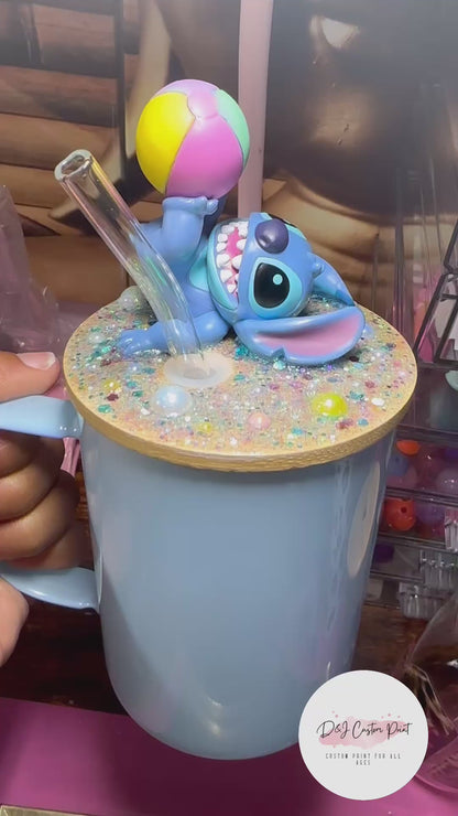 Custom Alien Character Glass Mug